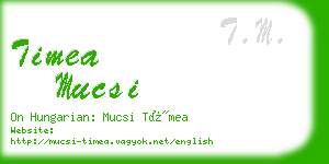 timea mucsi business card